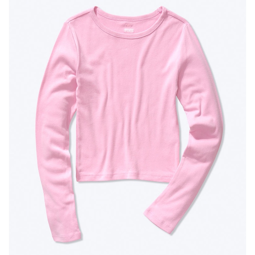Long Sleeve Baby Tee - Pink/ Victoria Secr…